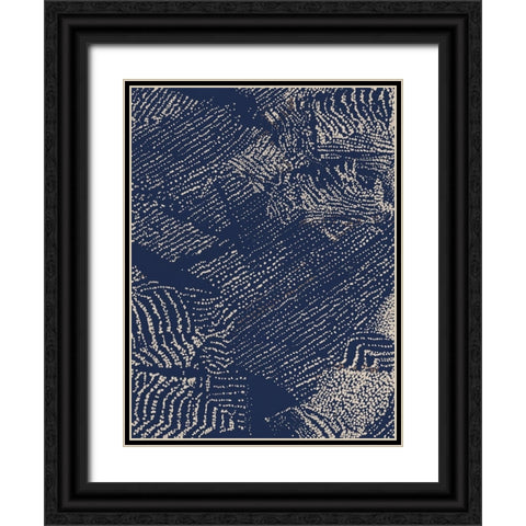 Sandstorm Midnight Blue Black Ornate Wood Framed Art Print with Double Matting by Urban Road