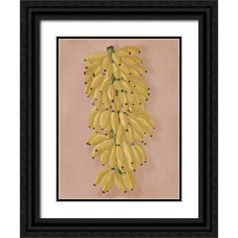 Platano I Pink Black Ornate Wood Framed Art Print with Double Matting by Urban Road