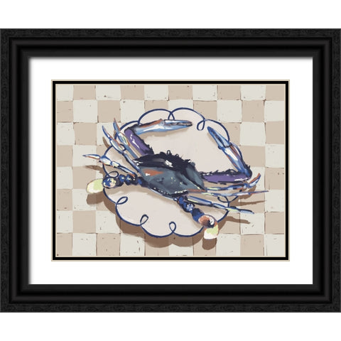 Late Lunch Blue Black Ornate Wood Framed Art Print with Double Matting by Urban Road