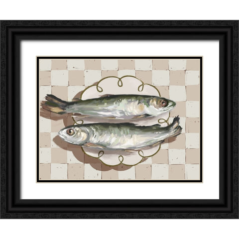 Catch of the Day Neutral Black Ornate Wood Framed Art Print with Double Matting by Urban Road