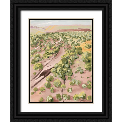 Over The Hill Black Ornate Wood Framed Art Print with Double Matting by Urban Road