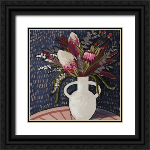 Blushing Blooms Black Ornate Wood Framed Art Print with Double Matting by Urban Road
