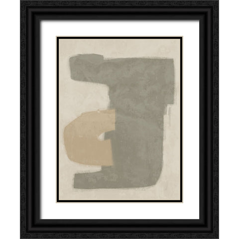 Composed Khaki Black Ornate Wood Framed Art Print with Double Matting by Urban Road