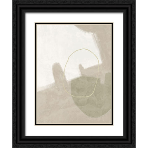 Nonchalant Light Green Black Ornate Wood Framed Art Print with Double Matting by Urban Road