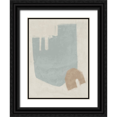 Blase Light Blue Black Ornate Wood Framed Art Print with Double Matting by Urban Road