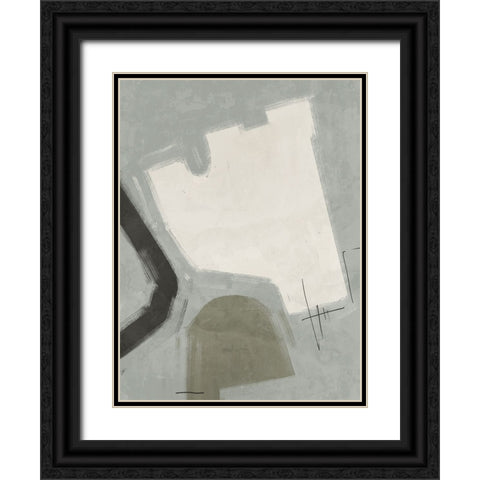 Open-Minded Sage Green Black Ornate Wood Framed Art Print with Double Matting by Urban Road