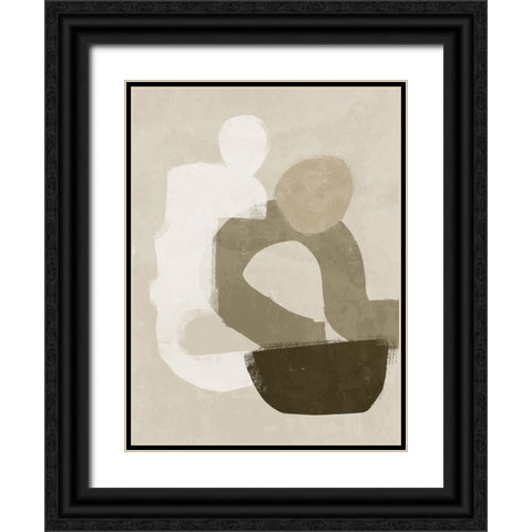 At Ease Dark Brown Black Ornate Wood Framed Art Print with Double Matting by Urban Road