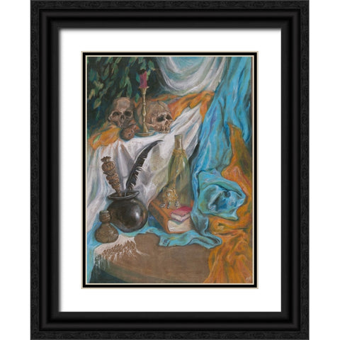 Still life 9 years old Black Ornate Wood Framed Art Print with Double Matting by Wiley, Marta