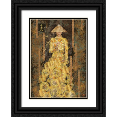 Reiki Goddess Black Ornate Wood Framed Art Print with Double Matting by Wiley, Marta