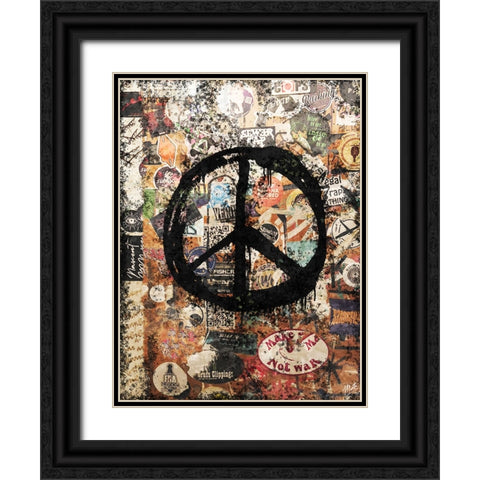 Peace II Black Ornate Wood Framed Art Print with Double Matting by Wiley, Marta
