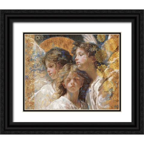 Little Angels III Black Ornate Wood Framed Art Print with Double Matting by Wiley, Marta