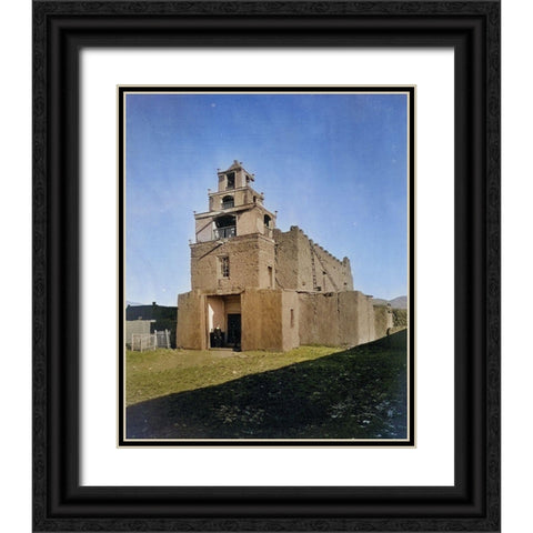 The Church of San Miguel-the oldest church in Santa Fe-New Mexico Color Black Ornate Wood Framed Art Print with Double Matting by OSullivan, Timothy H
