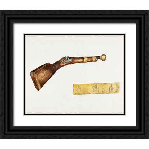 Blunderbuss 1940 Black Ornate Wood Framed Art Print with Double Matting by Youngs, Jessie M.