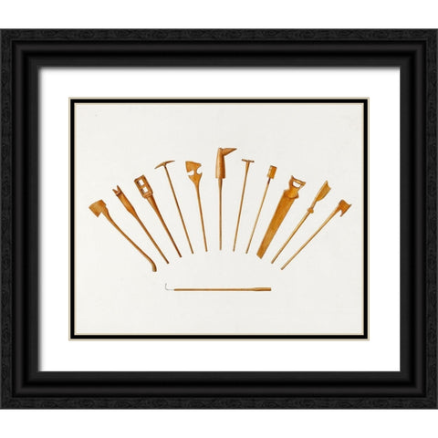 Jack Straws Black Ornate Wood Framed Art Print with Double Matting by Duany, Hester