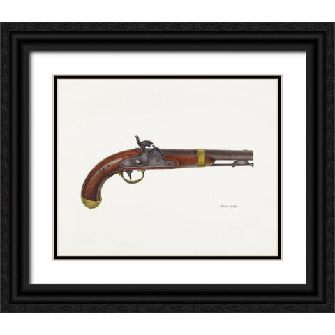 Pistol 1941 Black Ornate Wood Framed Art Print with Double Matting by Rudin, Albert
