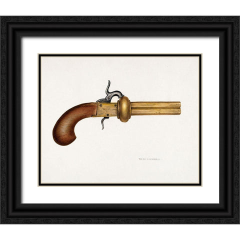 Revolver 1935 Black Ornate Wood Framed Art Print with Double Matting by Campbell-Gerke, Rose