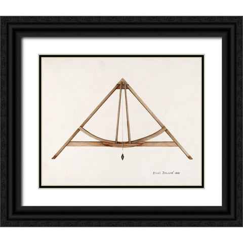 Road Level 1938 Black Ornate Wood Framed Art Print with Double Matting by Dougan, Ethel