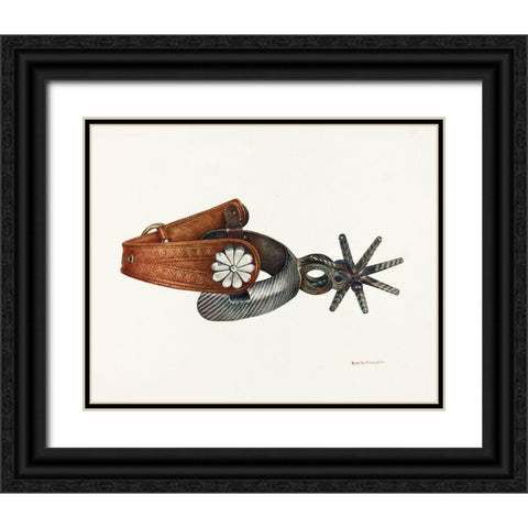 Spur 1938 Black Ornate Wood Framed Art Print with Double Matting by Taylor, Robert W.R.