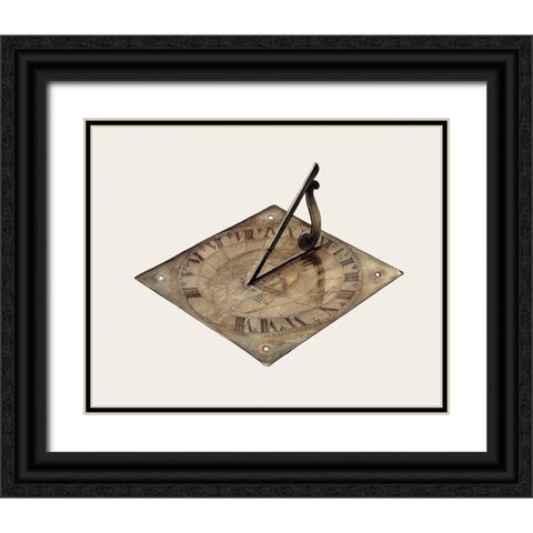 Sun Dial 1938 Black Ornate Wood Framed Art Print with Double Matting by Chomyk, Michael