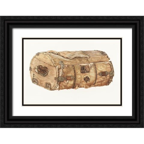 Trunk 1937 Black Ornate Wood Framed Art Print with Double Matting by Thorsen, John