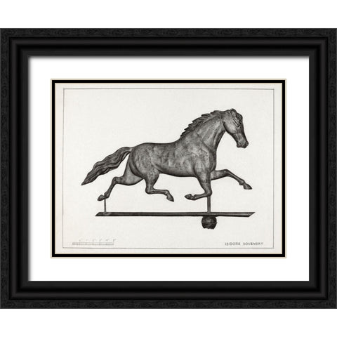 Weather Vane Finial 1937 Black Ornate Wood Framed Art Print with Double Matting by Sovensky, Isidore