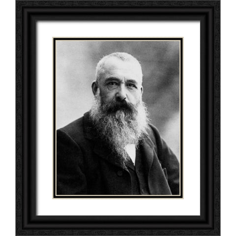 Claude Monet 1899 Black Ornate Wood Framed Art Print with Double Matting by Vintage Photography