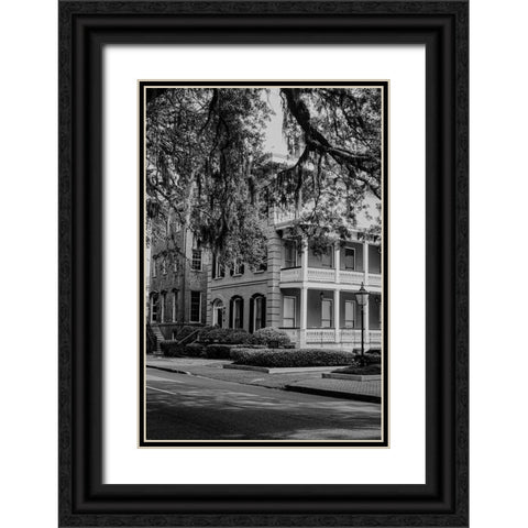 Historic Savannah Black Ornate Wood Framed Art Print with Double Matting by Georgia Picture Archive
