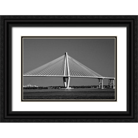 The Cooper River in Charleston-South Carolina Black Ornate Wood Framed Art Print with Double Matting by South Carolina Picture Archive
