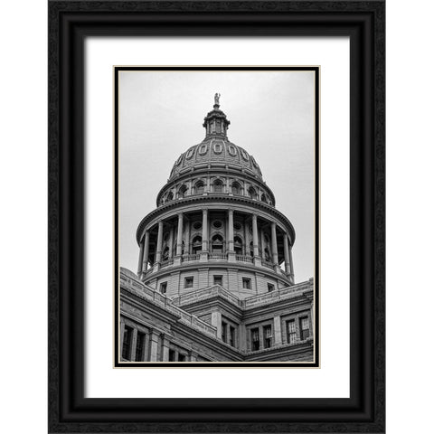 Texas State Capitol-Austin-Texas Black Ornate Wood Framed Art Print with Double Matting by Texas Picture Archive