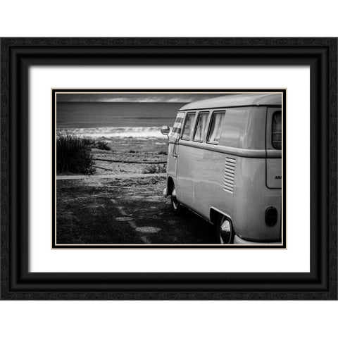 A Room with a View Black Ornate Wood Framed Art Print with Double Matting by Vintage Photo Archive