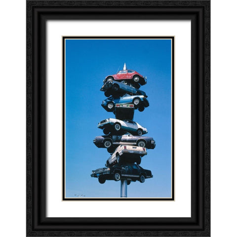 Car Spindle in Berwyn-llinois Black Ornate Wood Framed Art Print with Double Matting by Margolies, John