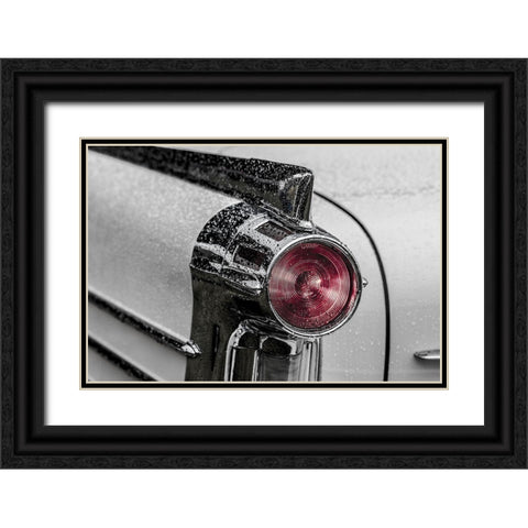 Vintage Tail Light Black Ornate Wood Framed Art Print with Double Matting by Vintage Photo Archive