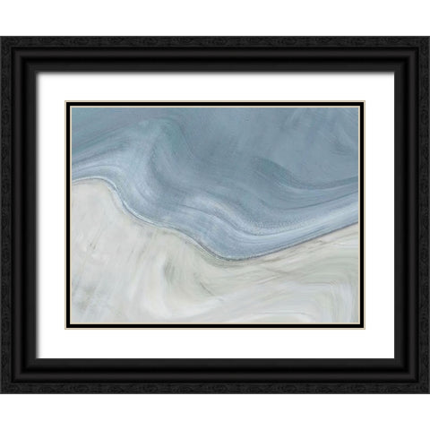 Sand and Sea Black Ornate Wood Framed Art Print with Double Matting by Alpenglow Workshop