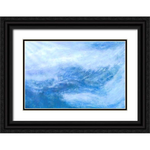 Storm Tossed Waves Black Ornate Wood Framed Art Print with Double Matting by Alpenglow Workshop