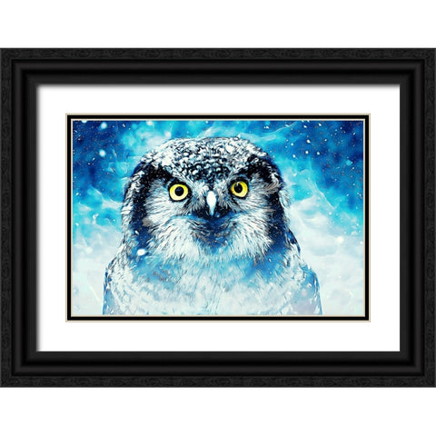 Hunter of the North Black Ornate Wood Framed Art Print with Double Matting by Alpenglow Workshop