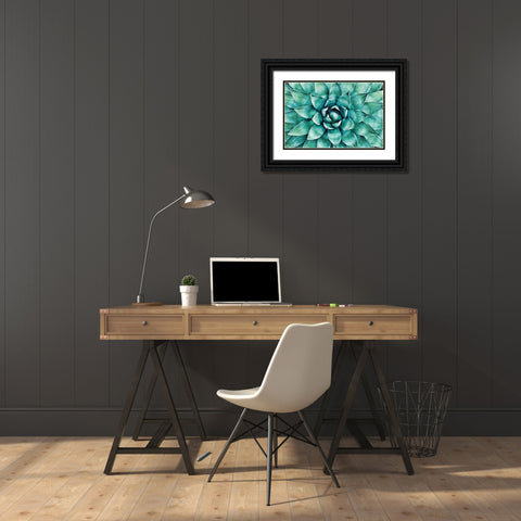 Heart of the Succulent Black Ornate Wood Framed Art Print with Double Matting by Alpenglow Workshop