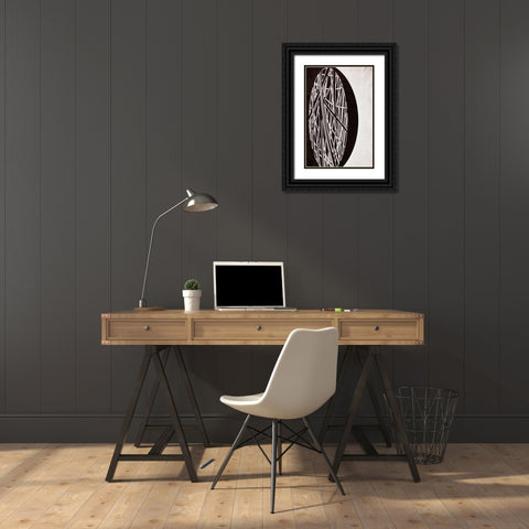 Bicycle Tire Black Ornate Wood Framed Art Print with Double Matting by Alpenglow Workshop