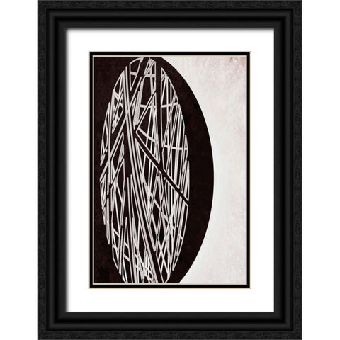 Bicycle Tire Black Ornate Wood Framed Art Print with Double Matting by Alpenglow Workshop