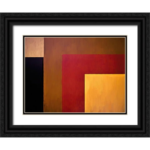 Caramel and Cappuccino Black Ornate Wood Framed Art Print with Double Matting by Alpenglow Workshop