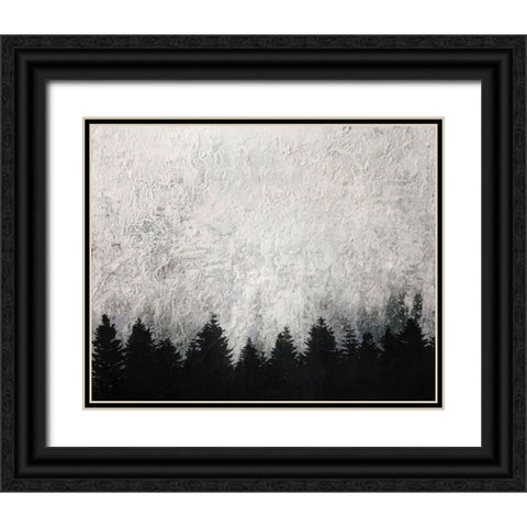 Cloudy Day in the Forest Black Ornate Wood Framed Art Print with Double Matting by Alpenglow Workshop