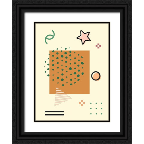 Geometric Arrangment II Black Ornate Wood Framed Art Print with Double Matting by Alpenglow Workshop