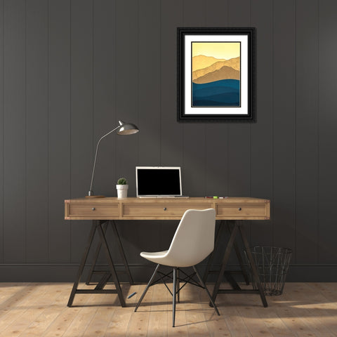 Golden Hills and Shadowed Forests I Black Ornate Wood Framed Art Print with Double Matting by Alpenglow Workshop