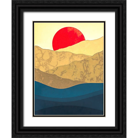 Golden Hills and Shadowed Forests II Black Ornate Wood Framed Art Print with Double Matting by Alpenglow Workshop