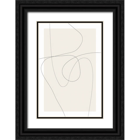 Lines at Play IV Black Ornate Wood Framed Art Print with Double Matting by Alpenglow Workshop