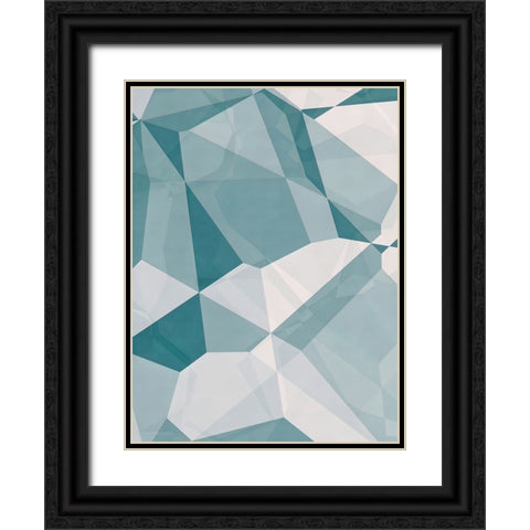 Planes and Facets Black Ornate Wood Framed Art Print with Double Matting by Alpenglow Workshop