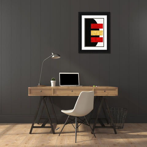 Stacked Rectangles Black Ornate Wood Framed Art Print with Double Matting by Alpenglow Workshop