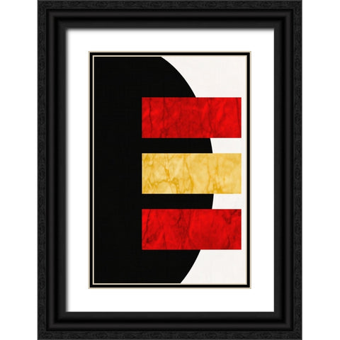 Stacked Rectangles Black Ornate Wood Framed Art Print with Double Matting by Alpenglow Workshop