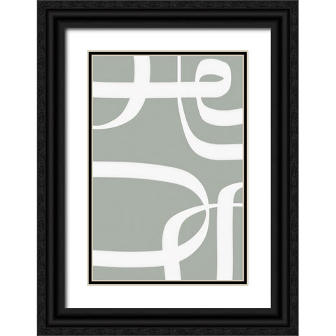 Winding Path Gray Black Ornate Wood Framed Art Print with Double Matting by Alpenglow Workshop