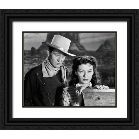 Angel and the Badman, 1947 Black Ornate Wood Framed Art Print with Double Matting by Vintage Hollywood Archive