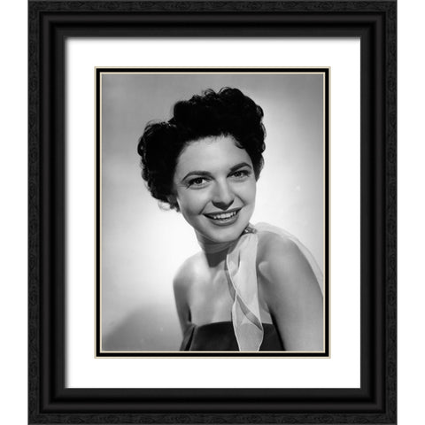 Anne Bancroft 1952 Black Ornate Wood Framed Art Print with Double Matting by Vintage Hollywood Archive